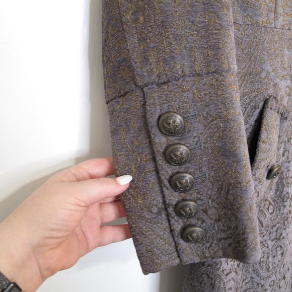 SOFT SURROUNDINGS - Velvet Damask Military Trench Coat - Picture 7 of 15